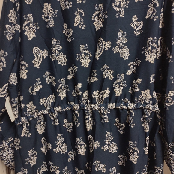 Time to Bloom 3x Blue Whit Paisley Print Dress - Picture 8 of 11